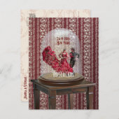 FLAMENCO LATIN DANCE EINLADUNG Postkarte (Vorne/Hinten)