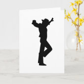 Flamenco Male Dancer Black Karte (Gelbe Blume)