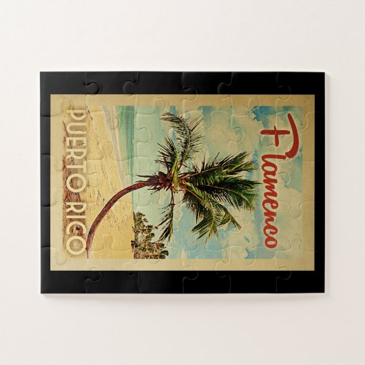 Flamenco Palm Tree Vintage Puzzle (Horizontal)