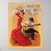 Flamenco Passion - Spanisches Kunstposter Poster (Vorne)