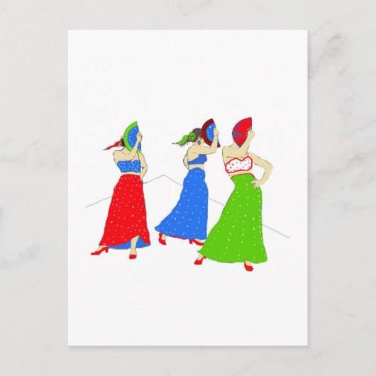 Flamenco Postkarte (Vorderseite)