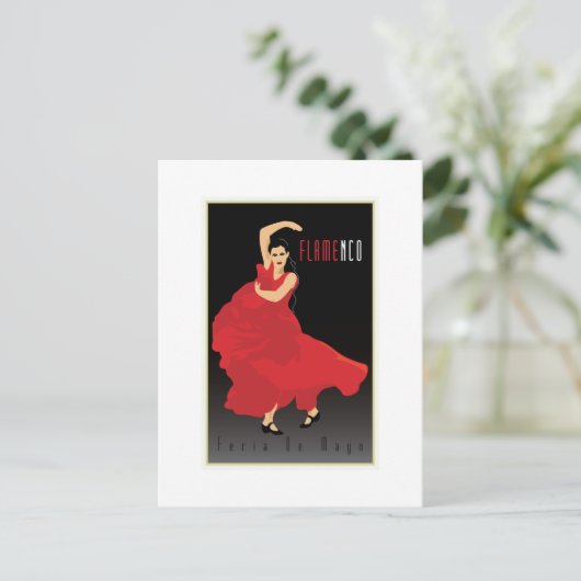 Flamenco Postkarte (Stehend Vorderseite)