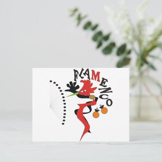 Flamenco Postkarte (Stehend Vorderseite)