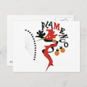 Flamenco Postkarte (Vorne/Hinten)