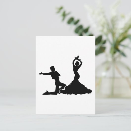 Flamenco Postkarte (Stehend Vorderseite)
