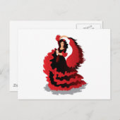 Flamenco Postkarte (Vorne/Hinten)