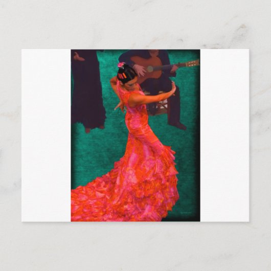 Flamenco Postkarte (Vorderseite)