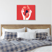 Flamenco Rote Kunst Leinwanddruck (Insitu (Schlafzimmer))