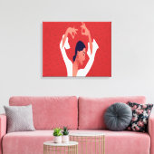 Flamenco Rote Kunst Leinwanddruck (Insitu (Wohnzimmer))