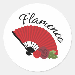 Flamenco Runder Aufkleber