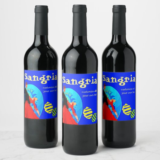 Flamenco Sangria Weinetikett (Flaschen)