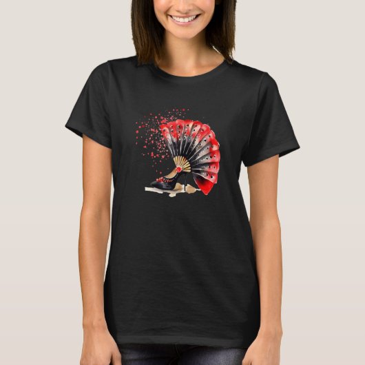 Flamenco Shoes Spanish Dancer High Heels black Dan T-Shirt (Vorderseite)