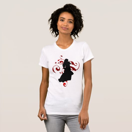 Flamenco-Silhouette T-Shirt (Vorne ganz)