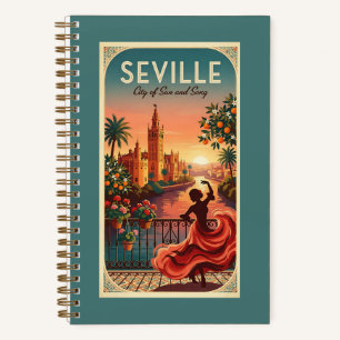 Flamenco Sonnenuntergang in Sevilla Notizblock