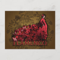 Flamenco Spanien Tanz Roter Schwarzer Braun