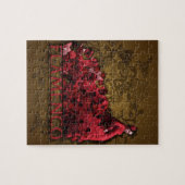 Flamenco Spanien Tanz Roter Schwarzer Braun Puzzle (Horizontal)