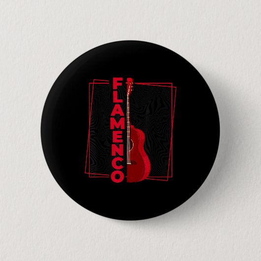 Flamenco _ Spanischer Tanzgitarre _ Spanien Flamen Button (Vorderseite)