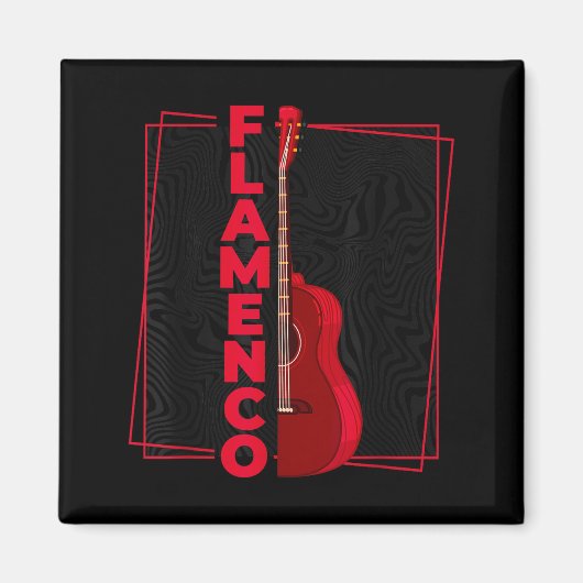 Flamenco _ Spanish Dance Guitar _ Spain Flamenco Magnet (Vorne)