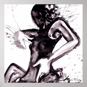 Flamenco-Splash-Leinwand - Individuell Poster