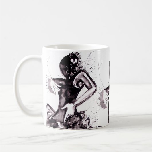 Flamenco-Spritzen-Tasse Kaffeetasse (Links)