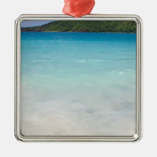 Flamenco-Strand Culebra Silbernes Ornament (Vorne)