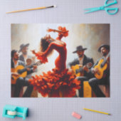 Flamenco Tancing Ephemera Möbeldekoupage Seidenpapier (Basteln)