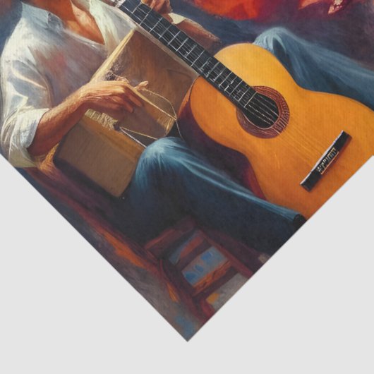 Flamenco Tancing Ephemera Möbeldekoupage Seidenpapier (Detail)