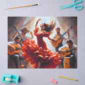 Flamenco Tancing Ephemera Möbeldekoupage Seidenpapier (Basteln)
