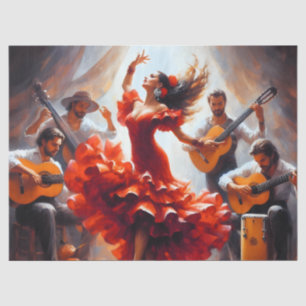Flamenco Tancing Ephemera Möbeldekoupage Seidenpapier