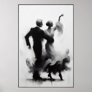 Flamenco-Tanz-Duo Abstract Poster