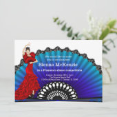 Flamenco-Tanz Einladung (Stehend Vorderseite)