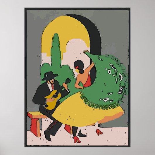 Flamenco-Tanz Poster (Vorne)