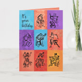 Flamenco-Tanz und Musik zum Geburtstag Karte (Vorderseite)