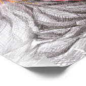 Flamenco tanzende Frau Vulkan surreal Bleistiftkun Fotodruck (Ecke)