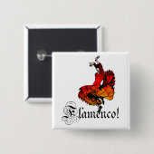 Flamenco-Tänzer Button (Vorne & Hinten)