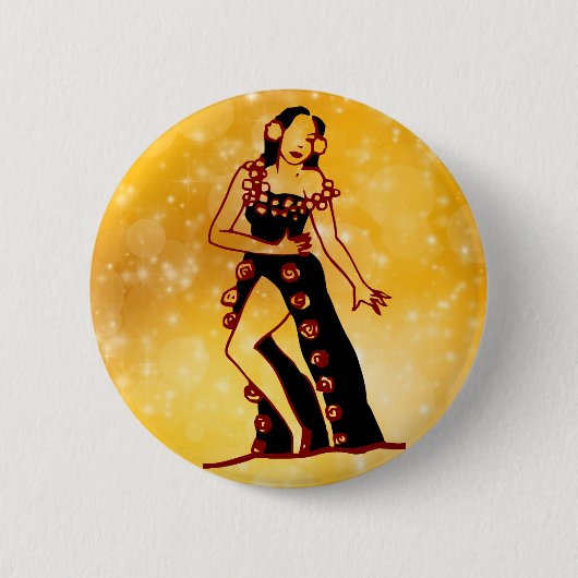 Flamenco-Tänzer Button (Vorderseite)