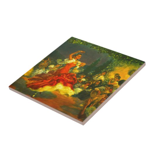 Flamenco-Tänzer Fliese (Seite)