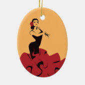 Flamenco-Tänzer in einer spektakulären Pose Keramik Ornament (Hinten)