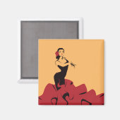 Flamenco-Tänzer in einer spektakulären Pose Magnet (Vorderseite/Rückseite)
