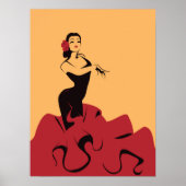 Flamenco-Tänzer in einer spektakulären Pose Poster (Vorne)