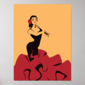 Flamenco-Tänzer in einer spektakulären Pose Poster (Vorne)