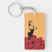 Flamenco-Tänzer in einer spektakulären Pose Schlüsselanhänger (Vorderseite)