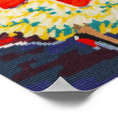 Flamenco-Tänzer in Farbplakat/Print Poster (Ecke)