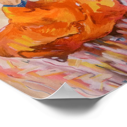 Flamenco-Tänzer in roter Printwerbung Poster (Ecke)