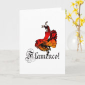 Flamenco-Tänzer Karte (Gelbe Blume)