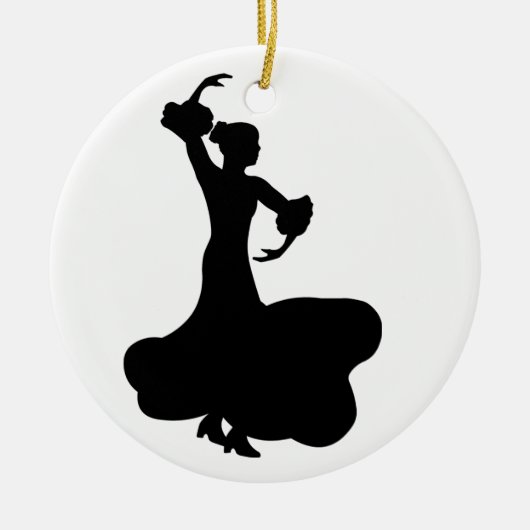 Flamenco-Tänzer Keramik Ornament (Vorne)