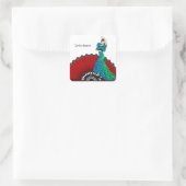 Flamenco-Tänzer Quadratischer Aufkleber (Tasche)