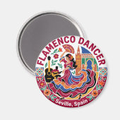 Flamenco-Tänzer Spanien Magnet (Vorderseite/Rückseite)