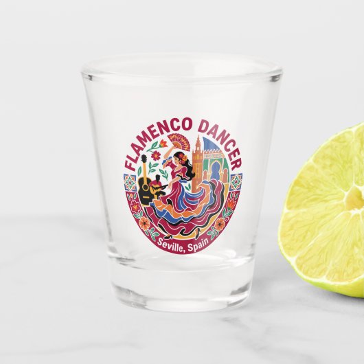 Flamenco-Tänzer Spanien Schnapsglas (Vorderseite)