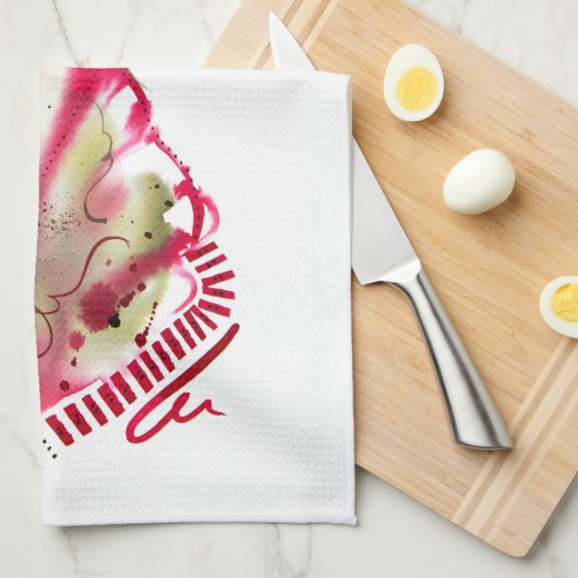 Flamenco-Tänzer T-Tuch Geschirrtuch (Viertel Falte)